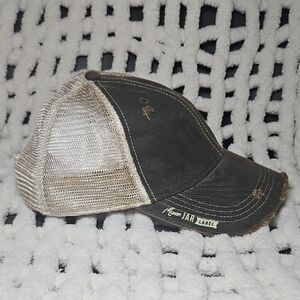 Mason Jar Label Distressed Snap Back Trucker Hat New